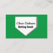 野球バッティングコーチソフトボールの名刺 名刺 (裏面)