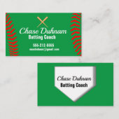 野球バッティングコーチソフトボールの名刺 名刺 (正面/裏面)