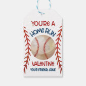 野球バレンタインカードメッセージカード ギフトタグ (裏面)