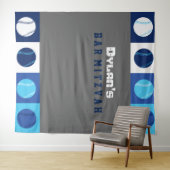 野球バーカッコいい(ユダヤ教の)バル・ミツバーフォトオップバックドロップ タペストリー (インサイチュ(横))