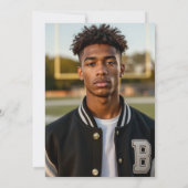 野球バーシティジャケット卒業パーティー 招待状 (裏面)