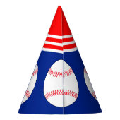 野球バースデーパーティーカスタム文字 パーティーハット (裏面)