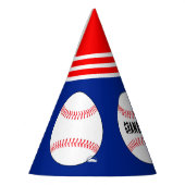 野球バースデーパーティーカスタム文字 パーティーハット (左)