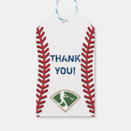 野球バースデーパーティーメッセージカード ギフトタグ