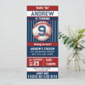 野球バースデーパーティー招待チケット 招待状 (スタンド正面)