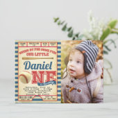 野球バースデーパーティー招待招待状 招待状 (スタンド正面)