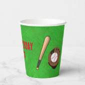 野球バースデーパーティー紙カップ 紙コップ (裏面)