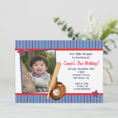 野球バースデーパーティ招待状 招待状 (スタンド正面)