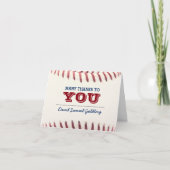 野球バー（ユダヤ教の）バル・ミツバーありがとう サンキューカード (正面)