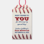 野球バー（ユダヤ教の）バル・ミツバーサンキューユーメッセージカード ギフトタグ (正面)