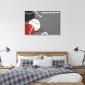 野球バー(ユダヤ教の)バル・ミツバーバー(ユダヤ教の)バル・ミツバーサインインボード キャンバスプリント (インサイチュ (寝室))