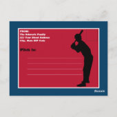 野球バー(ユダヤ教の)バル・ミツバー日付はがきを保存 ポストカード (裏面)