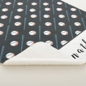 野球パタン競技パーソナライズされた名 シェルパブランケット (3/4)