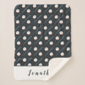 野球パタン競技パーソナライズされた名 シェルパブランケット (正面)