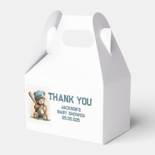 野球パターカスタムン文字ボーイパーティー フェイバーボックス (正面サイド)