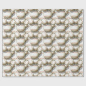 野球パターンすべての行事 ラッピングペーパー (フラット)