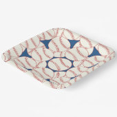 野球パターンブルー紙プレートパーティー用品 ペーパープレート (傾斜あり)