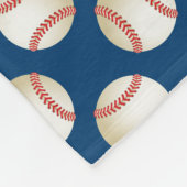 野球パターンロイヤルブルーのスポーツのテーマ フリースブランケット (角)