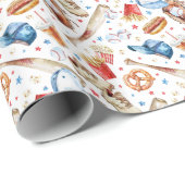 野球パターン誕生日ラッピング紙 ラッピングペーパー (ロールコーナー)