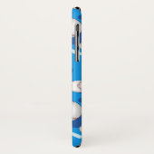 野球パターン青いiPhone Xの箱 Case-Mate iPhoneケース (裏面/左)