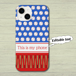 野球パターン（の模様が）ある名前をカスタムする iPhone 15 PROケース