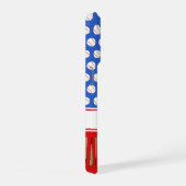 野球パターン(の模様が)ある名前をカスタムする iPhoneケース (右側面)