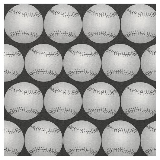 野球パターン ファブリック (クローズアップ)
