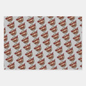 野球パパかわいい ラッピングペーパーシート (正面2)