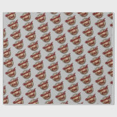 野球パパかわいい ラッピングペーパー (フラット)