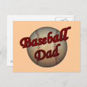 野球パパはがき ポストカード (正面/裏面)
