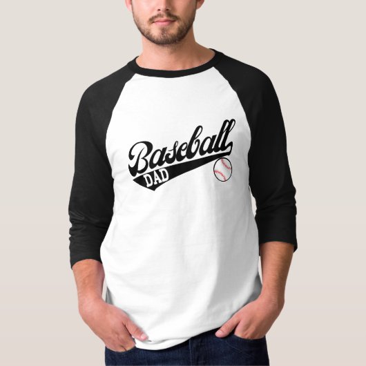 野球パパシカスタムャツ野球シャツ Tシャツ (正面)