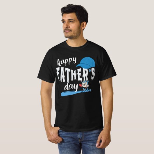 野球パパシャツ – Happy Father's Day Gift Tシャツ (正面フル)