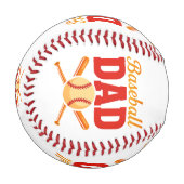 野球パパデザイン – 父親への誇りを持った贈り物 野球ボール (正面左)