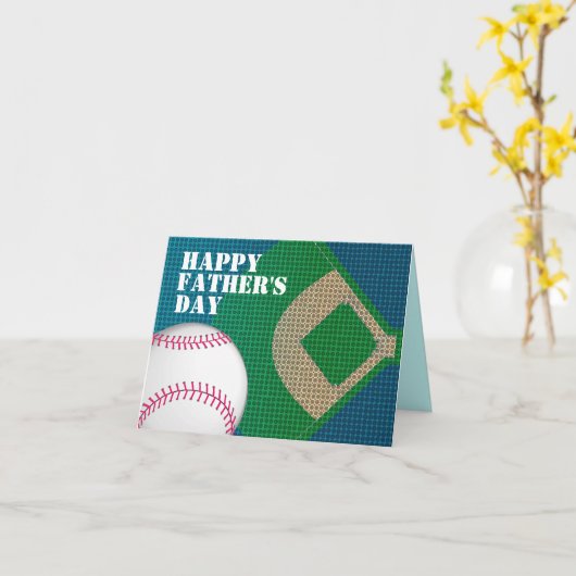 野球パパハッピーファーザーズデイカード カード (黄色い花)