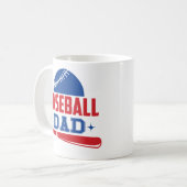 野球パパパーソナライズされたマグ – 父の日の贈り物 コーヒーマグカップ (正面左)