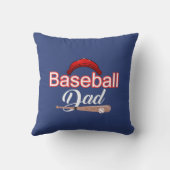 野球パパファミリースポーツモダン文字グラフィック クッション (裏面)