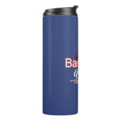 野球パパファミリースポーツモダン白黒文字 タンブラー (回転左)