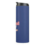 野球パパファミリースポーツモダン白黒文字 タンブラー (回転右)