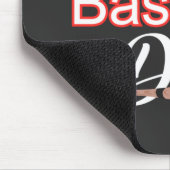 野球パパファミリースポーツモダン白黒文字 マウスパッド (コーナー)