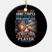 野球パパ一部の人々は彼らの待つ必要がある セラミックオーナメント (正面)