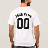 野球パパ チーム名 ナンバー Tシャツ (裏面)