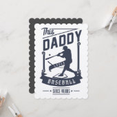 野球パパ- パーソナライズされた -誕生日カード カード (正面/裏面インサイチュ)