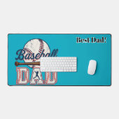 野球パパ。最高のパパ!カスタマイズ デスクマット (キーボード&マウス)