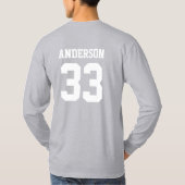 野球パパTシャツカスタムパパ野球ティー Tシャツ (裏面)