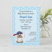 野球パピー男の赤ちゃんシャワー招待状 招待状 (スタンド正面)