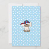 野球パピー男の赤ちゃんシャワー招待状 招待状 (裏面)