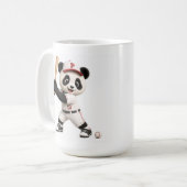 野球パンダ コーヒーマグカップ (正面左)