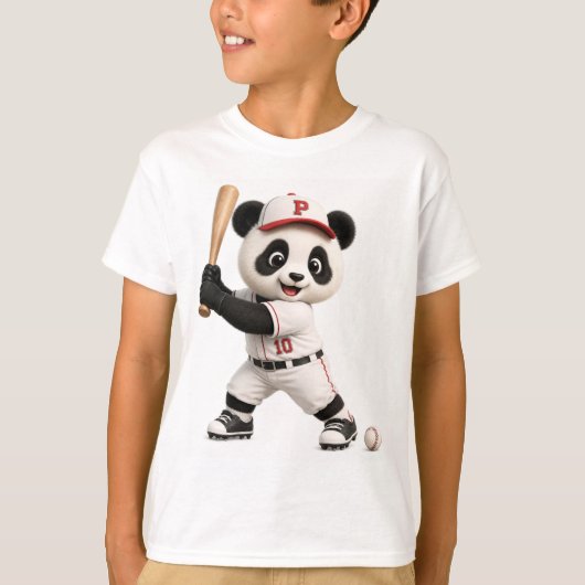 野球パンダ Tシャツ (正面)