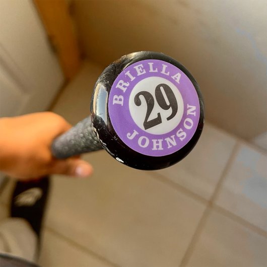 野球パーソナライズされたこうもりノブデカール スクエアシール