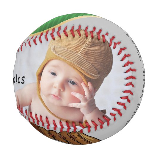 野球パーソナライズされたこうもりホームベースカスタムの写真、 野球ボール (正面右)